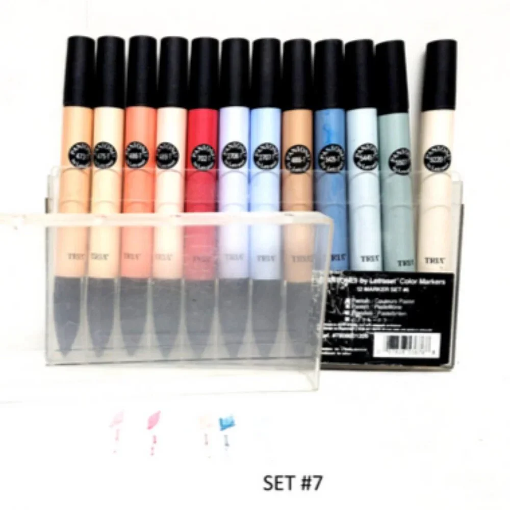PANATONE TRIA by Letraset Art Color Markers 3 Tip w/Case EXCELLENT Tested D/C